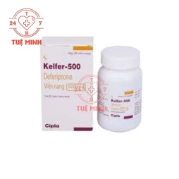 Kelfer-500 Cipla - Hỗ trợ điều trị nhiễm Hemosiderin do truyền máu